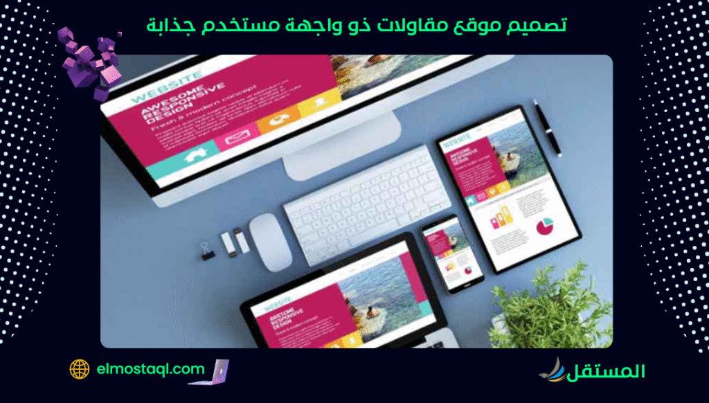 تصميم موقع مقاولات ذو واجهة مستخدم جذابة لزيادة تفاعل الزوار
