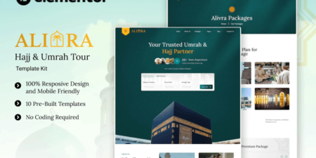 قالب أليفرا لخدمات الحج والعمرة والسفر الديني