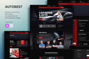 AUTOBEST CAR REPAIR & AUTO SERVICE ELEMENTOR TEMPLATE KIT – خدمات احترافية