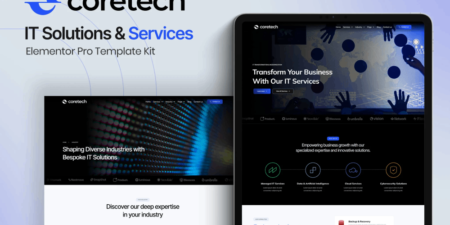 قالب كوريتيك للتكنولوجيا والبرمجيات والحلول الرقمية