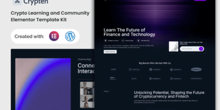 قالب كريبتين للعملات الرقمية والبلوك تشين