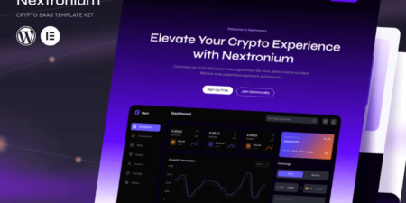 قالب نيكسترونيوم للعملات الرقمية والبلوك تشين