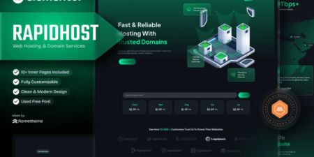 قالب رابيدهوست للتكنولوجيا والبرمجيات والحلول الرقمية