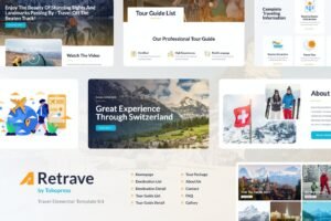 RETRAVE | TRAVEL ELEMENTOR TEMPLATE KIT – سياحة وسفر