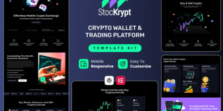 قالب ستوكريبت للعملات الرقمية والبلوك تشين