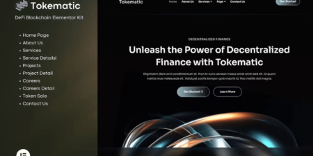 قالب توكيماتيك للعملات الرقمية والبلوك تشين