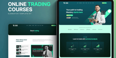 قالب تراديرووم للعملات الرقمية والبلوك تشين