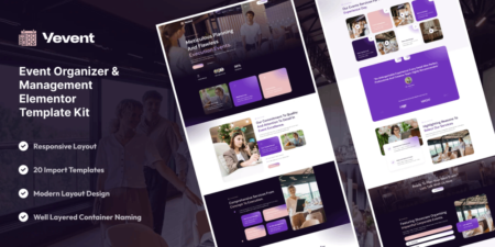 قالب فيفينت للفعاليات والحفلات والمؤتمرات