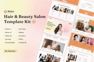 MELIER | HAIR & BEAUTY SALON ELEMENTOR TEMPLATE KIT – جمال وعناية