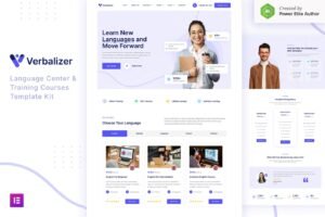 LANGUAGE COURSES & LEARNING CENTER ELEMENTOR TEMPLATE KIT – تعليم وتدريب