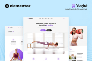YOGA STUDIO & FITNESS CLUB ELEMENTOR TEMPLATE KIT – لياقة بدنية