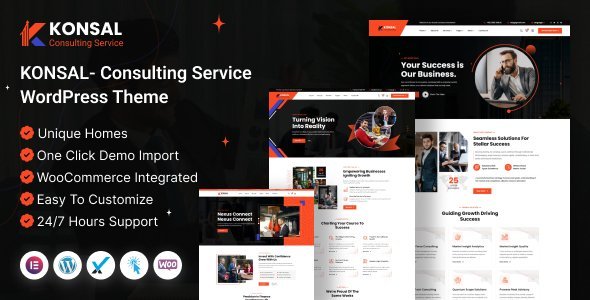 كونسال قالب ووردبريس للاستشارات الإدارية