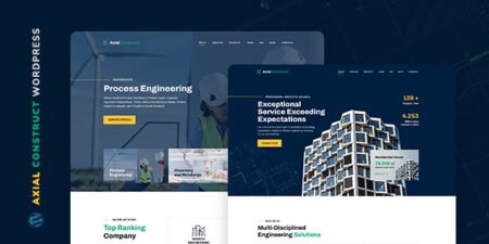 أكسيال قالب ووردبريس لشركات الإنشاءات