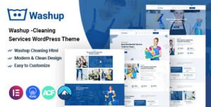 واش أب قالب ووردبريس لخدمات التنظيف
