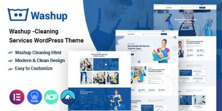 واش أب قالب ووردبريس لخدمات التنظيف