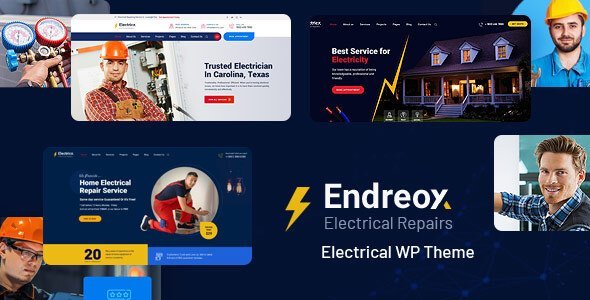 إندريوكس قالب ووردبريس للخدمات الكهربائية