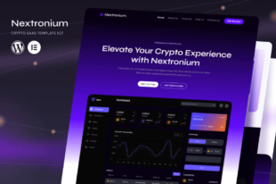 قالب نيكسترونيوم للعملات الرقمية والبلوك تشين