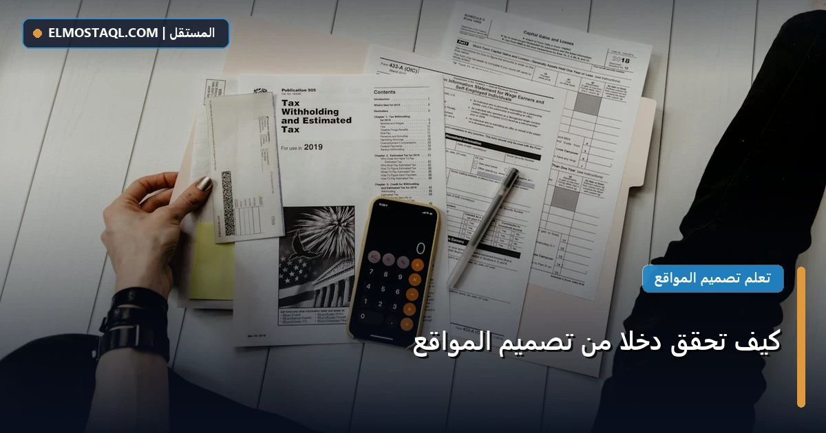 تحقق دخل تصميم - كيف تحقق دخلًا من تصميم المواقع