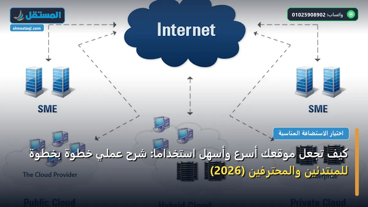 تجعل موقعك أسرع - كيف تجعل موقعك أسرع وأسهل استخدامًا: شرح عملي خطوة بخطوة للمبتدئين والمحترفين (2026)