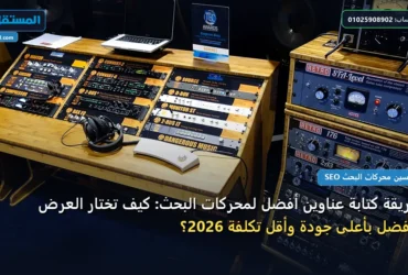 كتابة عناوين أفضل لمحركات البحث - طريقة كتابة عناوين أفضل لمحركات البحث: كيف تختار العرض الأفضل بأعلى جودة وأقل تكلفة 2026؟