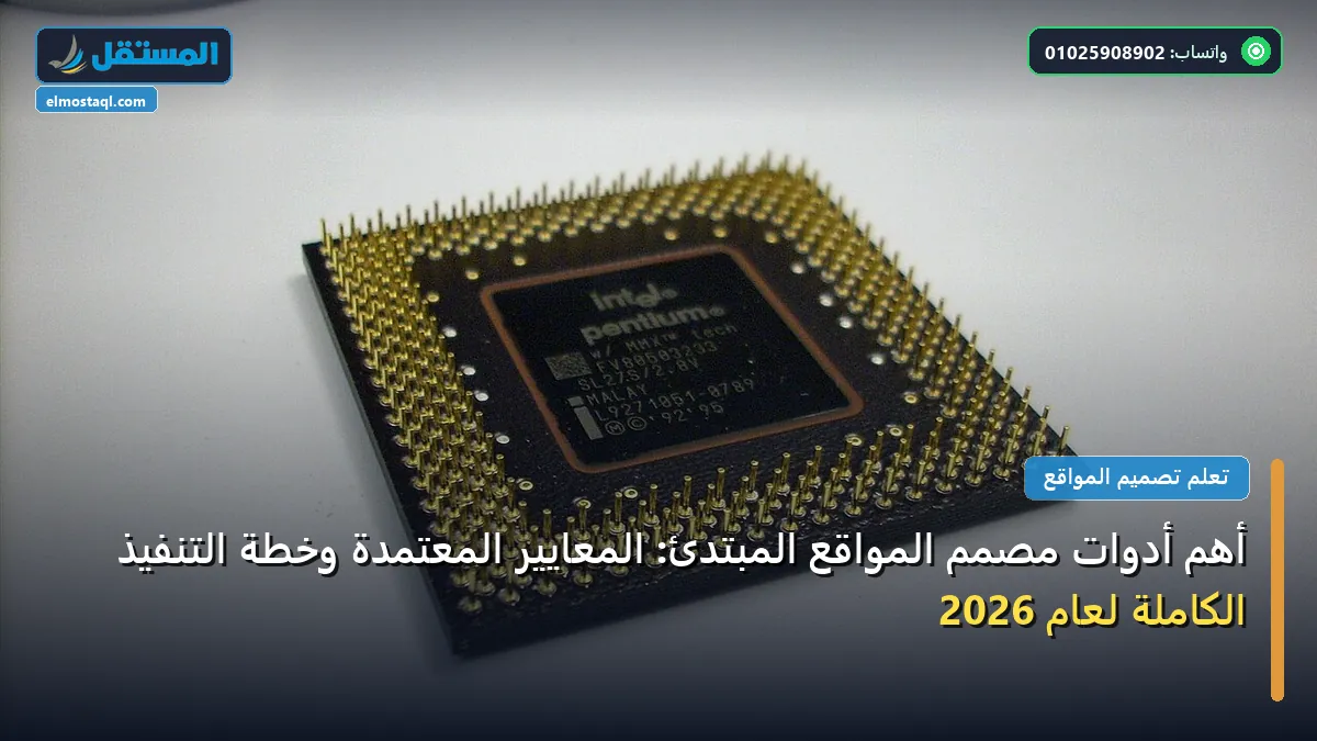 أدوات مصمم المواقع المبتدئ - أهم أدوات مصمم المواقع المبتدئ: المعايير المعتمدة وخطة التنفيذ الكاملة لعام 2026