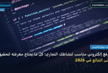 موقع إلكتروني مناسب لنشاطك - موقع إلكتروني مناسب لنشاطك التجاري: كل ما تحتاج معرفته لتحقيق أعلى النتائج في 2026