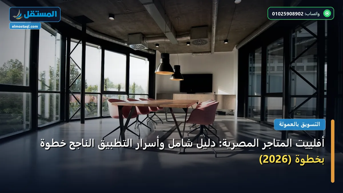 المتاجر المصرية - أفلييت المتاجر المصرية: دليل شامل وأسرار التطبيق الناجح خطوة بخطوة (2026)