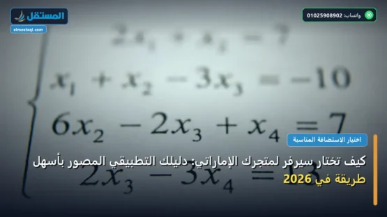 كيف تختار سيرفر لمتجرك الإماراتي: دليلك التطبيقي المصور بأسهل طريقة في 2026