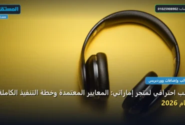 متجر إماراتي - قالب احترافي لمتجر إماراتي: المعايير المعتمدة وخطة التنفيذ الكاملة لعام 2026