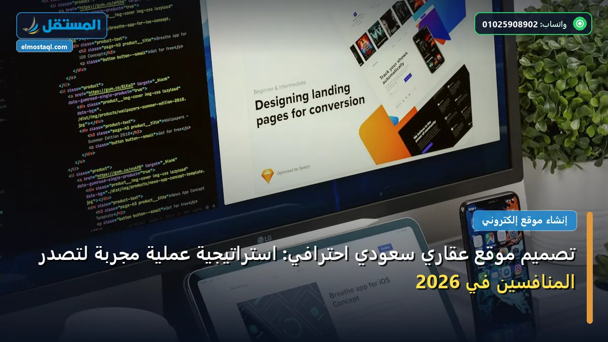 موقع عقاري - تصميم موقع عقاري سعودي احترافي: استراتيجية عملية مجربة لتصدر المنافسين في 2026